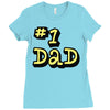 new dad number one 1 dad Ladies Fitted T-Shirt