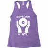 save our vinyl dj club Racerback Tank