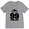 fortnite 99 problems - black V-Neck Tee