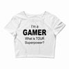gamer baseball Crop Top