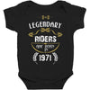 legendary riders are born in 1971 Baby Bodysuit