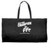 beer pong champion Weekender Totes