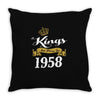 kings are born in 1958 Throw Pillow