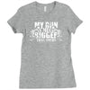my gun is bigger Ladies Fitted T-Shirt