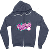 softball diva neon Zipper Hoodie