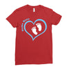 Baby Boy with Heart Any Name Customized Ladies Fitted T-Shirt