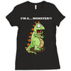 oh no monster Ladies Fitted T-Shirt