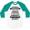 Super Cool Stepmom Of A Freaking Awesome Granddaughter 3/4 Sleeve Shirt