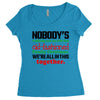 nobody's walking out on this fun old fashioned family christmas we're Women's Triblend Scoop T-shirt