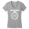 real men drive stick Women's V-Neck T-Shirt