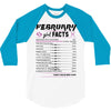 February Girl Facts Pisces 3/4 Sleeve Shirt
