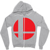 smash bros tribute unisex vinyl Zipper Hoodie