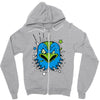 oiseau en colere Zipper Hoodie