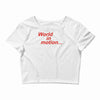 world in motion england italia 90 world cup football retro Crop Top