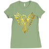 Phoenix Tribal Bird Ladies Fitted T-Shirt