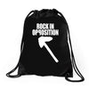 rock in opposition Drawstring Bags