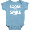boobs real smile fake Baby Bodysuit