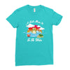 a turtle made it to the water Ladies Fitted T-Shirt