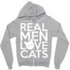 real men love cats (4) Zipper Hoodie