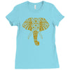 tribal print elephant geometric gold animals cool Ladies Fitted T-Shirt