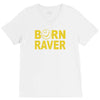 born raver party dance festival funny V-Neck Tee