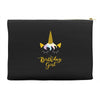 birthday unicorn girl. Accessory Pouches