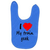 i love my train geek Baby Bibs