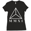 mmxi roman numerals triangle Ladies Fitted T-Shirt