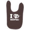 i love m&ouml;pse funny Baby Bibs