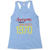 awesome since november 1970 Racerback Tank