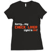 check liver light is on Ladies Fitted T-Shirt