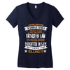 Super Cool Father In Law Of A Freaking Awesome Daughter In Law Women's V-Neck T-Shirt