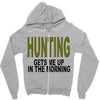hunting gets me up Zipper Hoodie