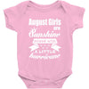 August Girls Are Sunshine Mixed With A Little Hurricane Baby Bodysuit