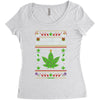 smoke weed every christmas Women's Triblend Scoop T-shirt