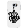 middle finger skeleton bone skull grafitti art Samsung Galaxy S7 Edge