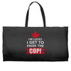 frisk cop leo police wife Weekender Totes