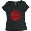 Red Dinosaur Women's Triblend Scoop T-shirt