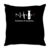 funny darwin evolution of humanity military army warfare Throw Pillow
