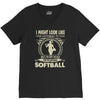 i might look like i'm playing softball V-Neck Tee