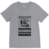 Never Underestimate A Grandpa With An Engineering Degree V-Neck Tee