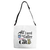 coffee cat Adjustable Strap Totes