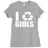 i recycle girls  funny Ladies Fitted T-Shirt