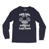 This Girl Like To Drink Wine Save Animals And Take Naps Long Sleeve Shirts