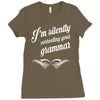 i'm silently correcting your grammar Ladies Fitted T-Shirt