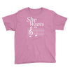 she wants the d black Youth Tee