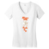 Sleeps With Poodle Women's V-Neck T-Shirt