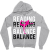 Reading Yoga Wine Balance Zipper Hoodie
