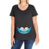 Two Peas In a Pod Twin Baby Boys Ladies Curvy T-Shirt