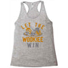 let the wookiee win Racerback Tank